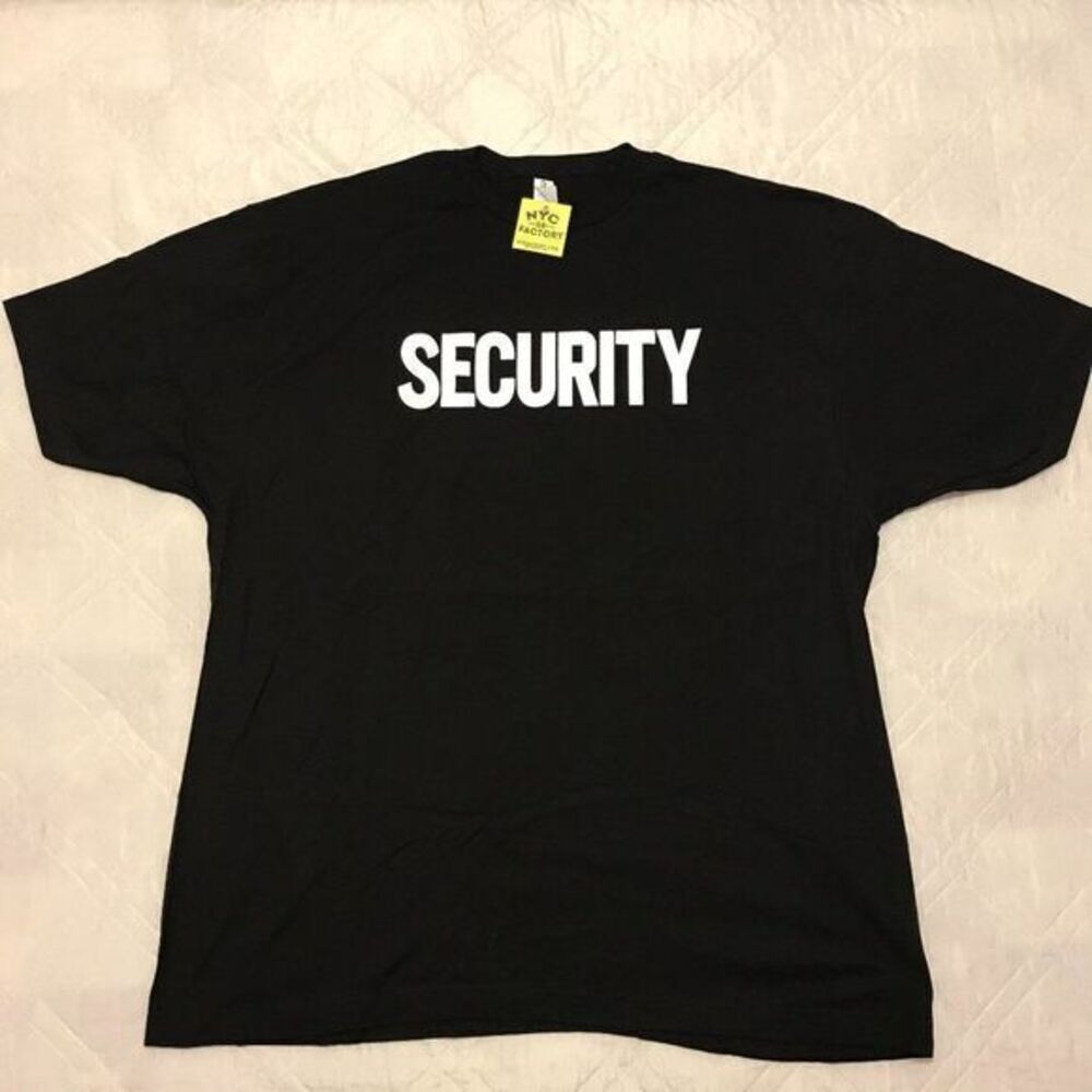 NYC‎ Factory Black 2 sided Security T shirt XXXL nwt